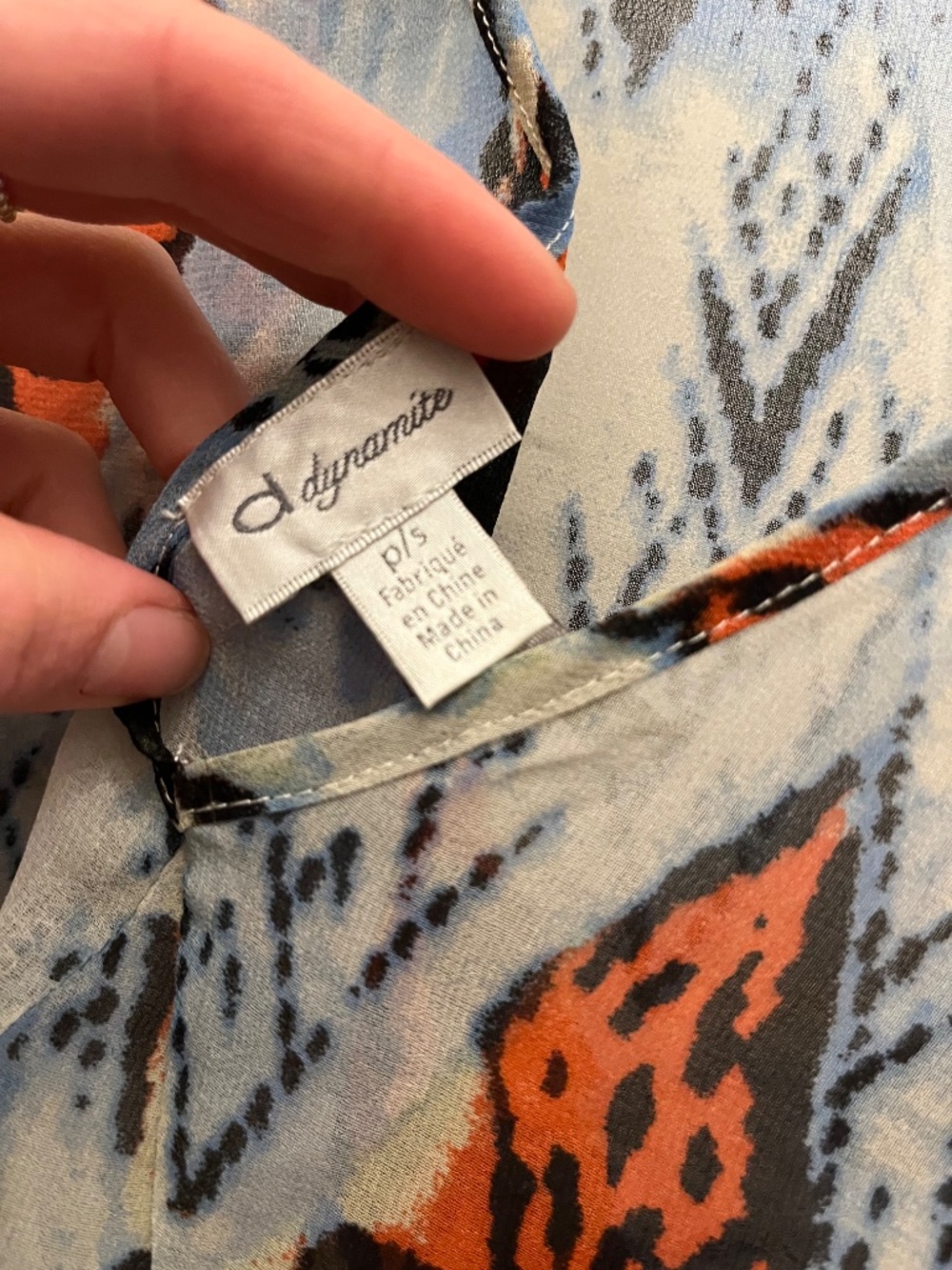 Abstract Print Top - Picture 3 of 5